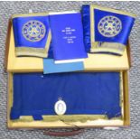 Masonic Durham regalia in box