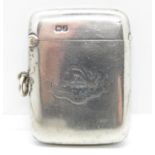 HM silver vesta case