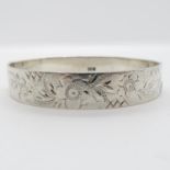 Silver bangle SJ Rose and Sons Birmingham 1972 28g