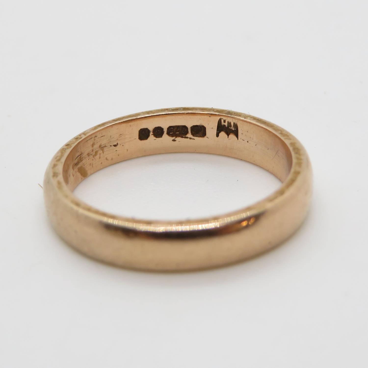 2.8g rose 9ct gold ring size J - Image 3 of 3