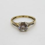 1.5g 9ct gold and CZ ring size J