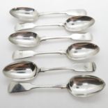 Set of 6x Newcastle silver spoons Thomas Watson HM 1820 good condition 92.7g
