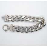 Chunky men's silver bracelet 8" long 105.4g