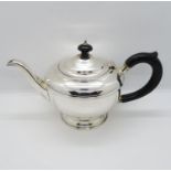 Silver fully HM English teapot 268g