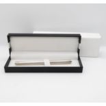 Burnham 925 silver fountain pen in as new condition with inner and outer boxes