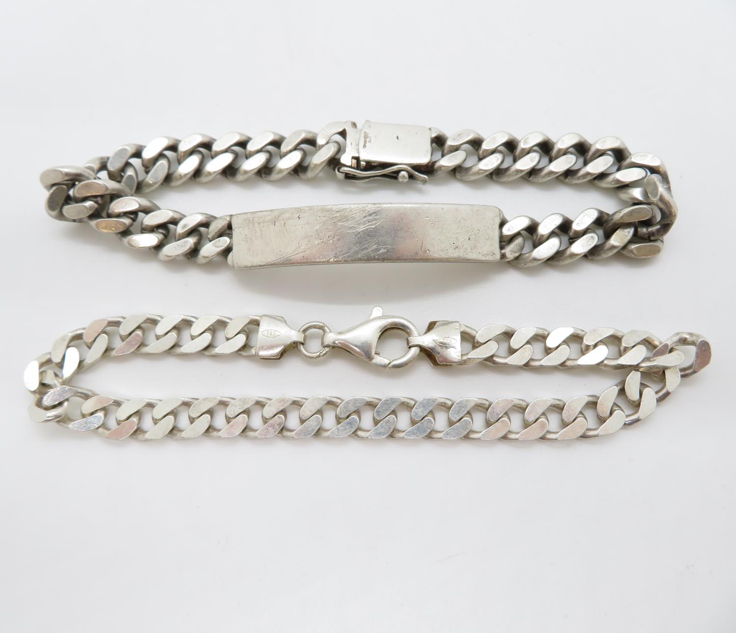 60g of silver ID bracelets