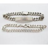 60g of silver ID bracelets