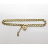 7.5" 5g 9ct gold bracelet with lock