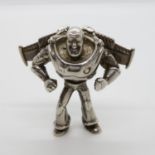 HM Sterling Silver Buzz Lightyear 114g - excellent detail - 2.25" tall