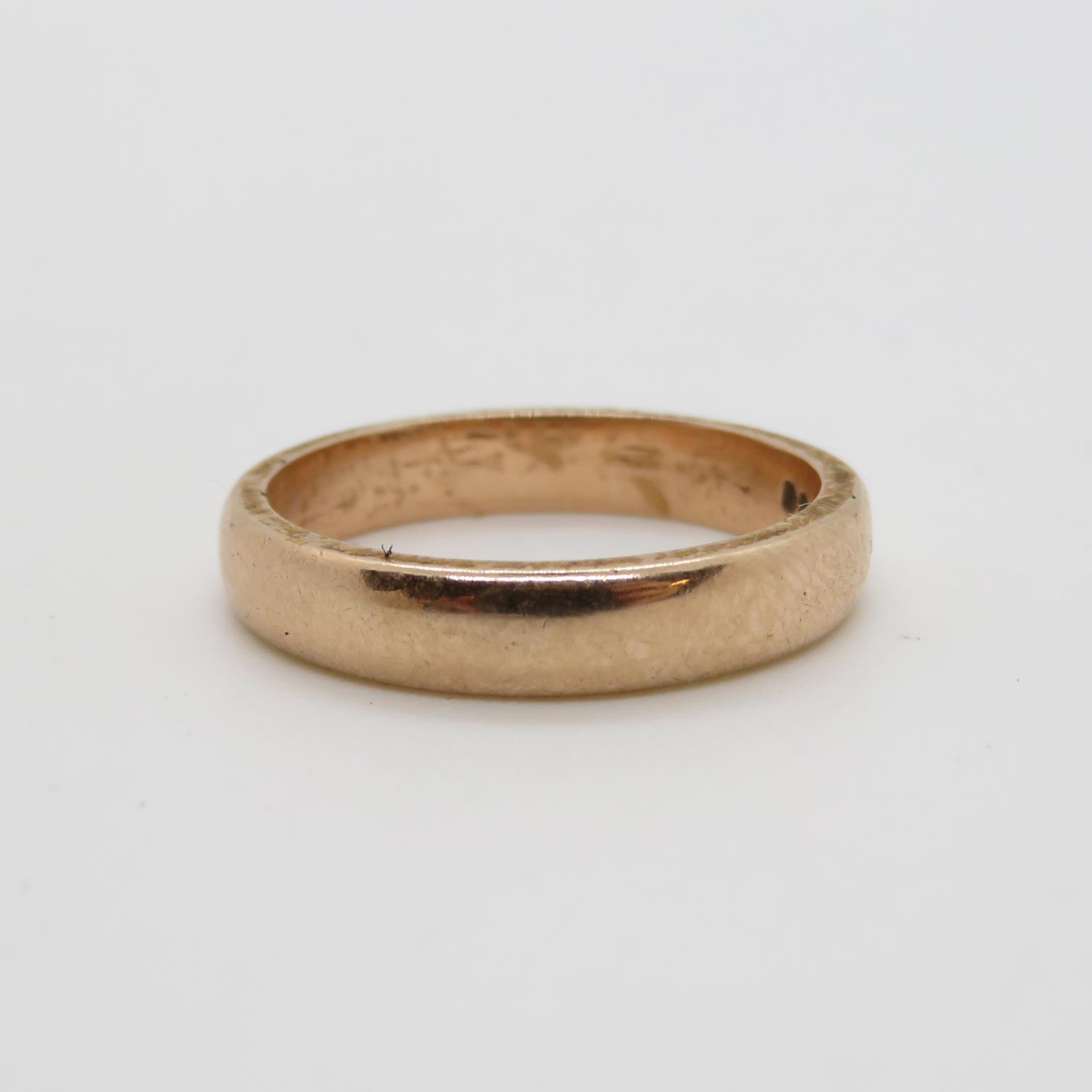 2.8g rose 9ct gold ring size J