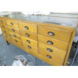 1920's haberdashery counter 74"L x 36"H x 23"D all drawers present and all glass perfect condition