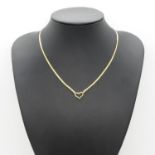 9ct gold heart choker necklace