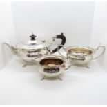 3 piece silver tea set 1131g Birmingham HM Elkington and Co.