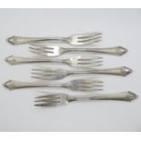 1 set of six silver forks 160g