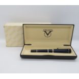 Visconti fountain pen Erodium nib blue pearlescent finish classic style with inner box and outer box