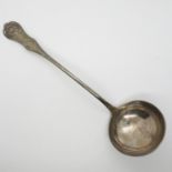 15" HM silver ladle Glasgow HM 1855 273g