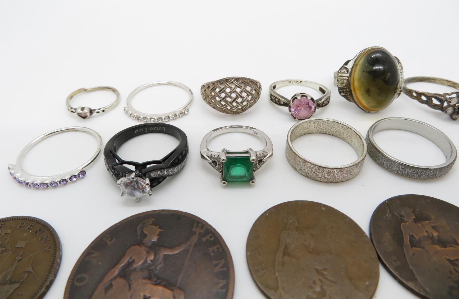 Collection of costume jewellery and coins - Image 2 of 2