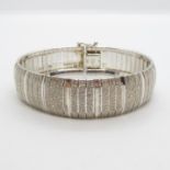 Silver milanese style bracelet HM 7.5" 28.4g