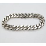 Gent's silver bracelet with concealed clasp HM London 1978 66g