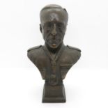 7" bronze bust of Lord Rowallan, Chief Scout - signed to back and dated '48
