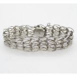 Silver bracelet with tight clasp 21g