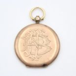 Antique 9ct photo locket pendant with family crest 9.3g