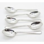 Collection of 5x silver spoons 80.7g