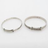 2x silver baby bangles 13.5g