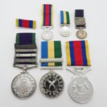 Large medal collection of Argyle and Sutherland Regiment 4 bars with miniature and other medals