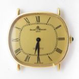 Baume and Mercier quartz watch 18ct gold (mens) 32mm x 28mm case 24.1g untested