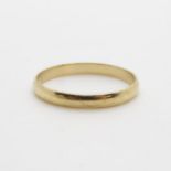 9ct gold wedding band size O 1.2g