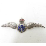 HM silver RAF sweetheart brooch