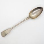 Large silver basting spoon HM London Georgian head WC maker 147g