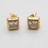 Set of 9ct gold earrings