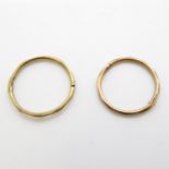 Pair of 9ct gold sleeper earrings