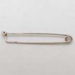 Large rare antique military silver kilt pin HM Birmingham 1931 3.75" 8.9g