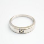 18ct white gold diamond set ring 3.6g size P