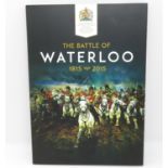 Battle of Waterloo Anniversary medallion set with 5x bronze medallions and one 14ct gold 7g in