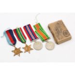 WW2 Boxed Medal Group Inc Pacific Star Etc
