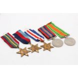 5 x WW2 Medals w/ Original Ribbons Inc Pacific, France, Germany Stars Etc