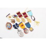 9 x Assorted Vintage MASONIC Medals / Jewels Inc Steward, Hospital Jewel Etc