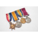 WW1 1914-15 Star Trio & Long Service Medal Group To 29625 Sapper C.Brown R.E