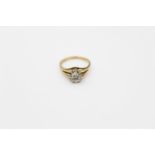 vintage 18ct gold diamond solitaire ring 2.3g Size I
