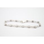 9ct white gold diamond tennis bracelet 4.9g