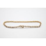 9ct gold diamond tennis style bracelet 5.5g