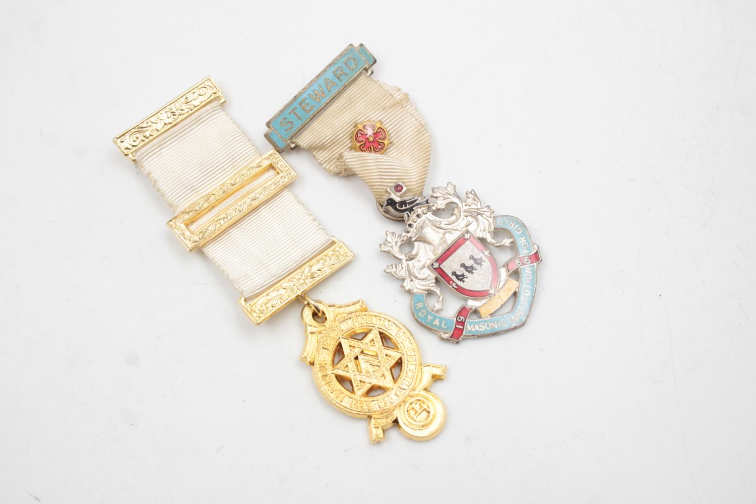 10 x Assorted Vintage MASONIC & R.A.O.B Jewels Inc Wiltshire, Steward Etc - Image 8 of 9