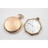 2 x Vintage Gents Rolled Gold / Gold Tone POCKET WATCHES Hand-Wind Inc. Waltham