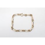 vintage 9ct gold fancy link bracelet 6.2g