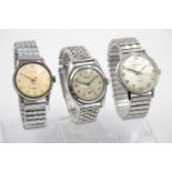 3 x Vintage Gents WRISTWATCHES Hand-Wind WORKING Inc. Everite King, Excalibur