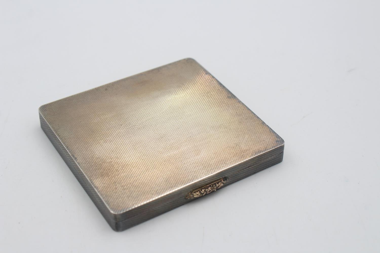 Vintage Hallmarked 1959 Birmingham STERLING SILVER Square Cigarette Case (108g) - Image 4 of 4